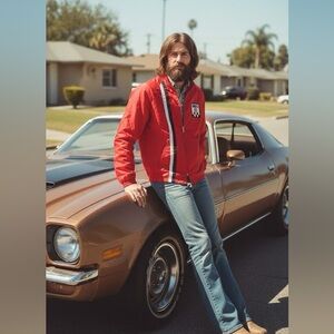 vintage "Bowes Seal Fast" racing windbreaker jacket